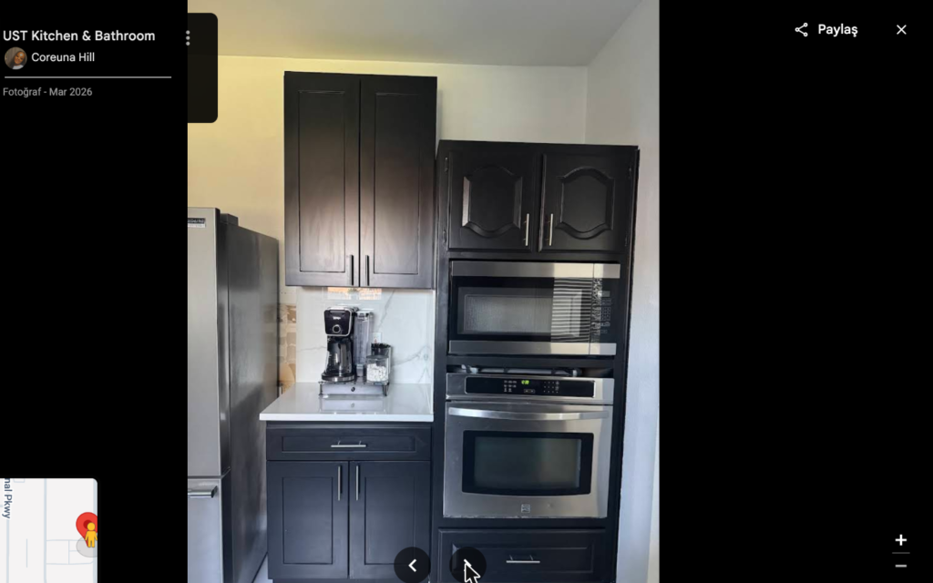 Dark cabinets with built-in double ovens - UST Kitchen & Bath project